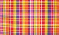 Cotton 100% Poplin Fabric Material Tartan Madras Check Rainbow 010
